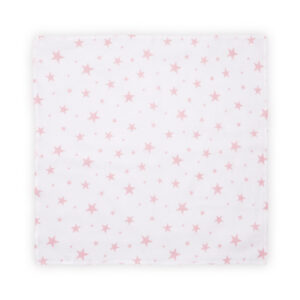 Πάνα Αγκαλιάς Μουσελίνα 80x80 cm Lorelli Pink Stars