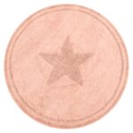 Βρεφικό Βαμβακερό Χαλί Αστέρι Σομόν. Ροτόντα βαμβακερή 120×120 εκ. Cottony Art 9555 Ροζ Beauty Home